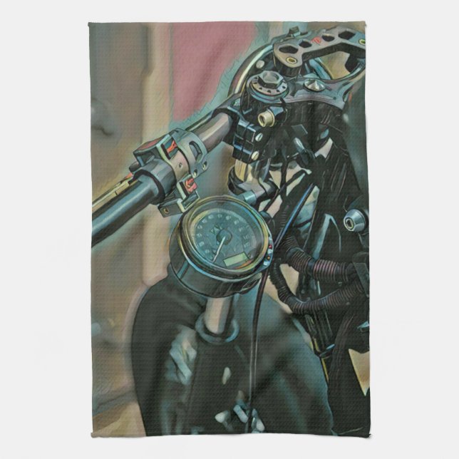 Motorcycles gift kitchen towel (Vertical)