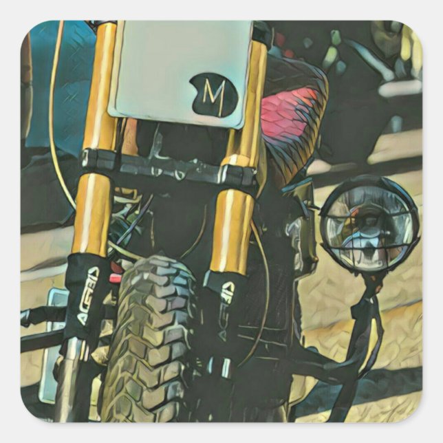 Motorcycles gifts square sticker (Front)