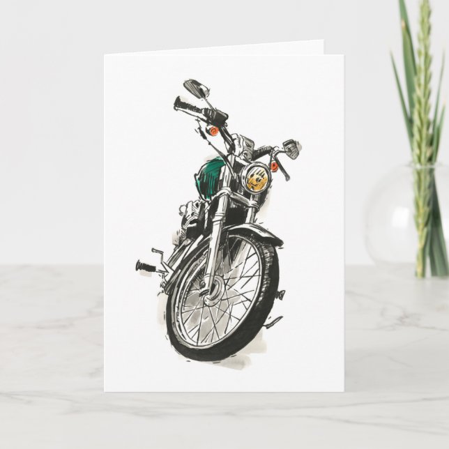 Motorcycles in Ink I Card (Front)