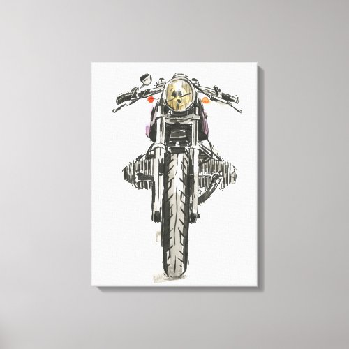 Motorcycles in Ink II Canvas Print