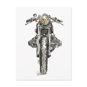 Motorcycles in Ink II Postcard