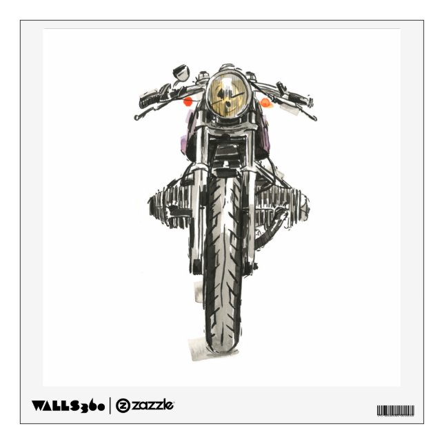 Motorcycles in Ink II Wall Decal (Front)