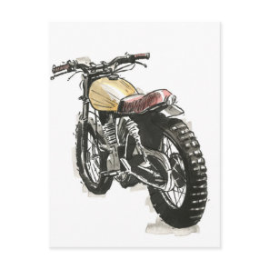 Motorcycles in Ink III Postcard