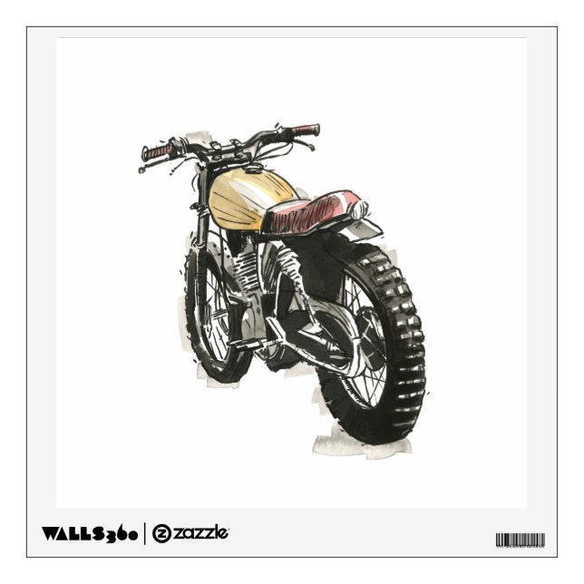 Motorcycles in Ink III Wall Decal (Front)