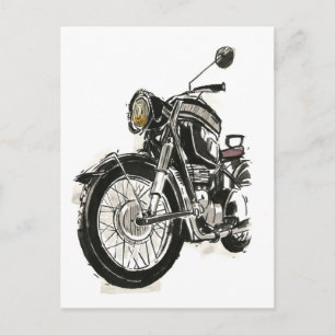 Motorcycles in Ink IV Postcard