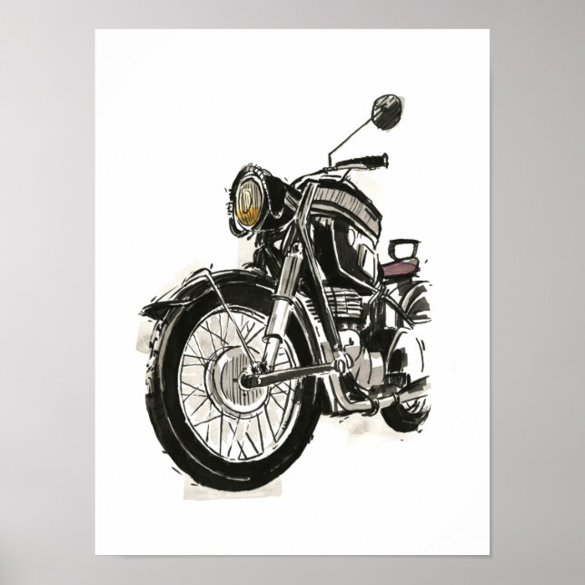 Motorcycles in Ink IV Poster (Front)