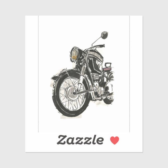 Motorcycles in Ink IV Sticker (Sheet)
