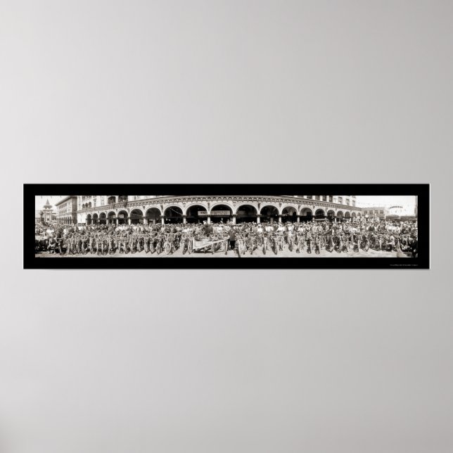 Motorcycles Venice, CA Photo 1910 Poster (Front)