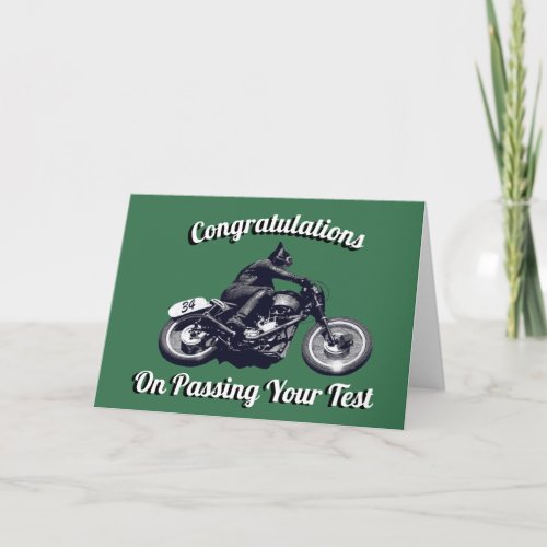 Motorcycling Congratulations on Passing Your Test Card