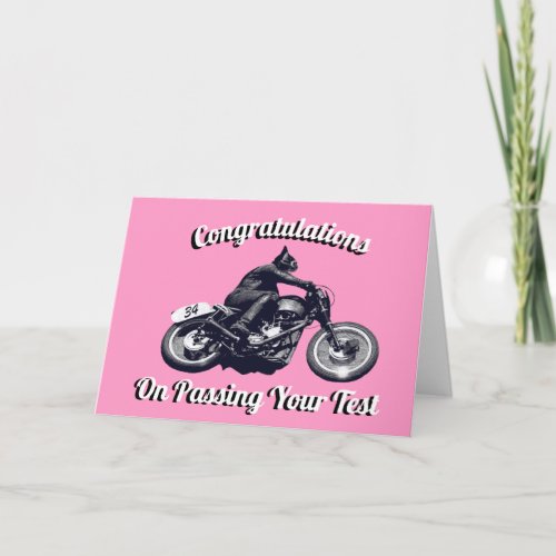 Motorcycling Congratulations on Passing Your Test Card