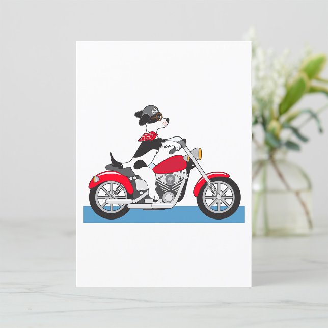 Motorcycling Dog Invitation (Creator Uploaded)