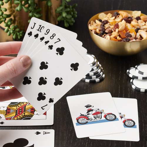 Motorcycling Dog Playing Cards