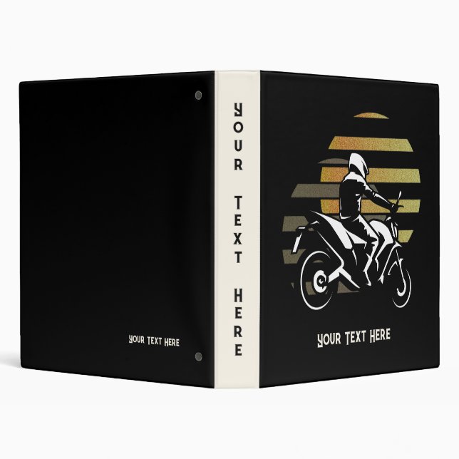 Motorcyclist 3 Ring Binder (Background)