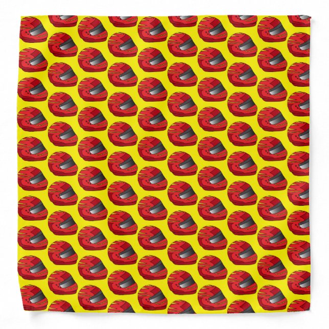 Motorcyclist and Biker Crash Helmet Design Bandana (Front)