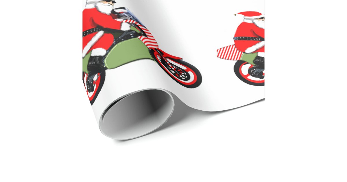 harley davidson christmas wrapping paper