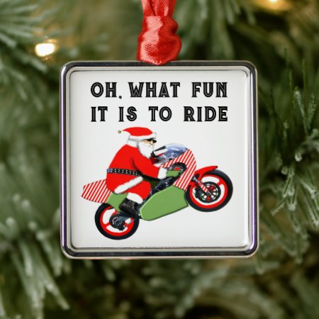 Motorcyclist Collectible Metal Ornament