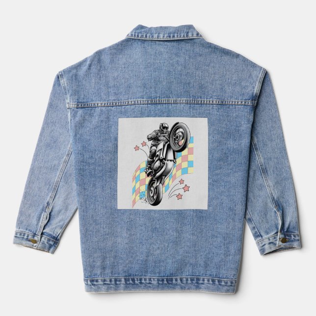 motorcyclist denim jacket (Back)