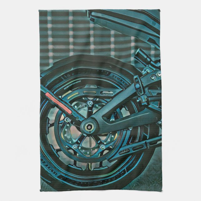 Motorcyclist gifts kitchen towel (Vertical)