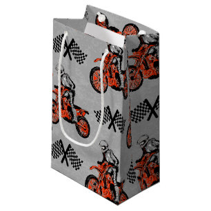 Motorcyclist Motocross Lovers Racing Flags Small Gift Bag
