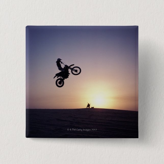 Motorcyclist Pinback Button (Front)