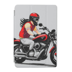 Motorcyclist Riding Through Action-Packed Street iPad Mini Cover