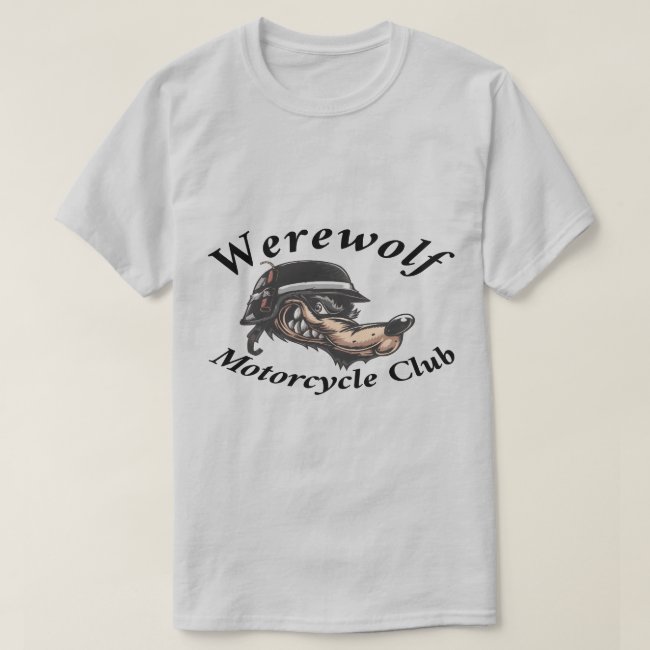 Motorcyle Club Werewolf Funny Halloween