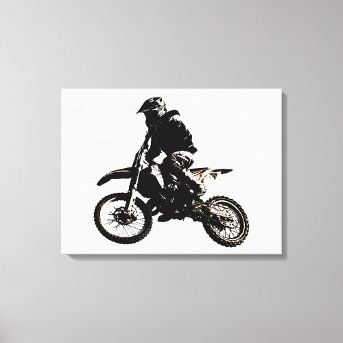 Motorcyle Sport Achievement Motivational Canvas Print