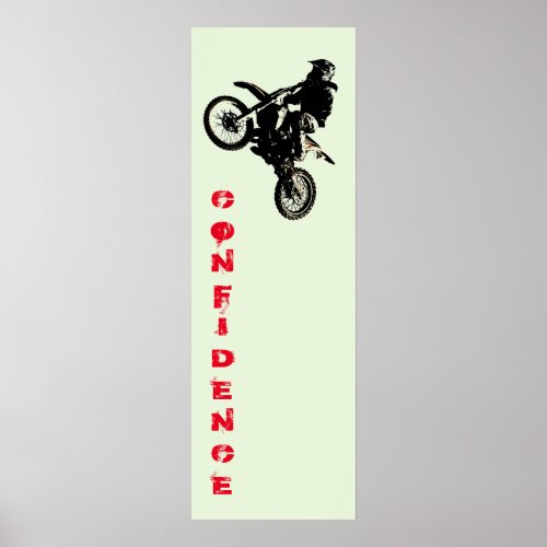 Motorcyle Sport Confidence Pop Art Motivational Poster