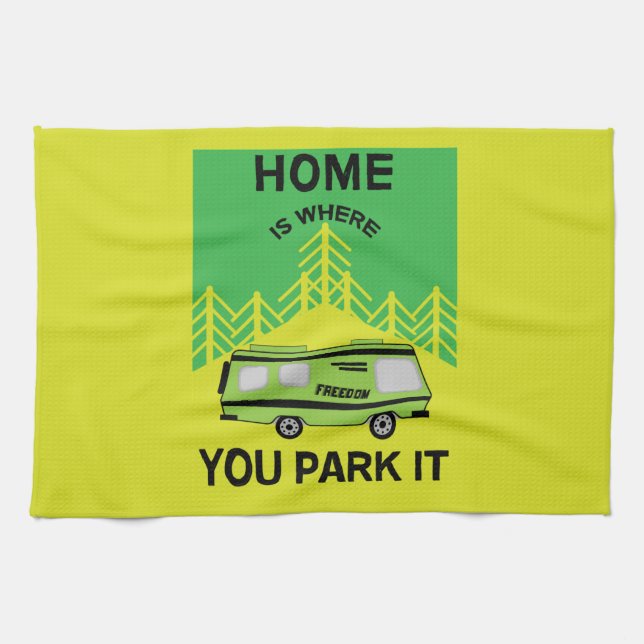 Motorhome Camping | Camping Motorhomes | RV Mug Me Kitchen Towel (Horizontal)