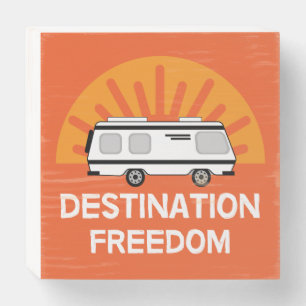 Motorhome Camping Camping Motorhomes RV Mug Wooden Box Sign