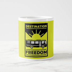 Motorhome Camping RV Freedom Giant Coffee Mug