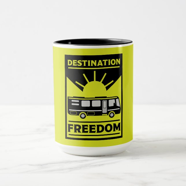 Motorhome Camping RV Freedom  Mug (Center)