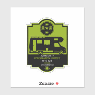 Motorhome Campsite Gifts Sticker