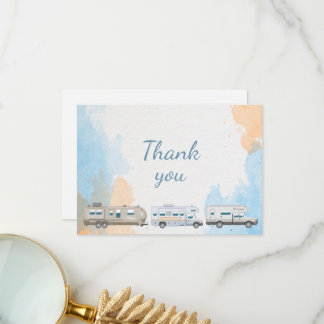 Motorhome RV Camper Trailer Thank You Card