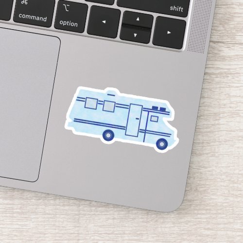Motorhome RV Camper Travel Van Cute Lt Blue Paint Sticker