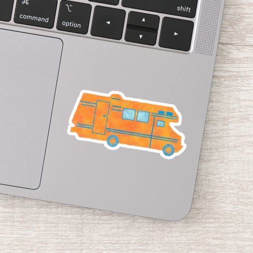 Motorhome RV Camper Travel Van Cute Orange Paint Sticker