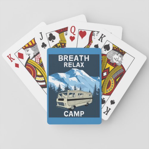 Motorhome RV  Camper  Travel Van  Retro Mug Playing Cards