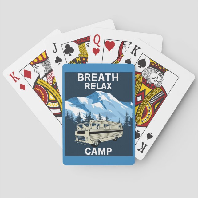 Motorhome RV | Camper | Travel Van | Retro Mug Poker Cards (Back)