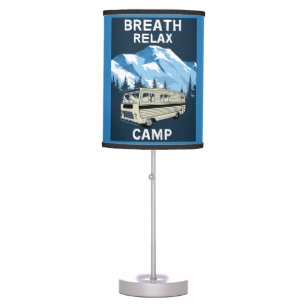 Motorhome RV Camper Travel Van Retro Mug Table Lamp