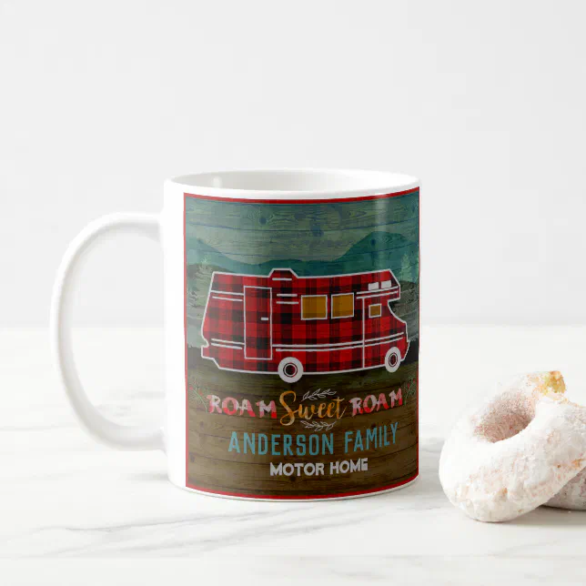 Motorhome Rv Camper Travel Van Rustic Personalized Coffee Mug Zazzle 2978