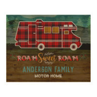 Motorhome RV Camper Travel Van Rustic Personalized