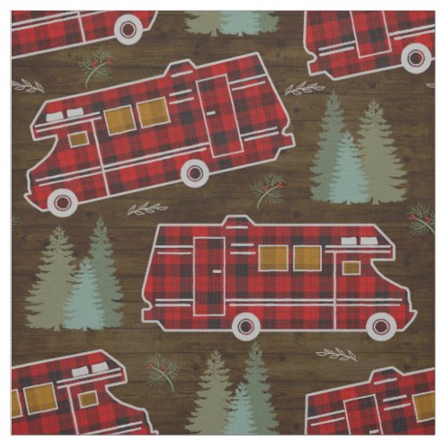 Motorhome RV Camper Travel Van Rustic Pine Pattern Fabric