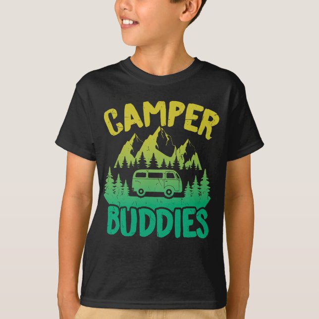 Motorhome RV Camping Camper Buddies Camper Van T-Shirt (Front)