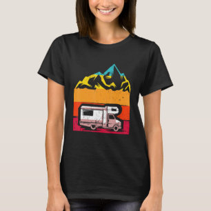 Motorhome Rv Camping Camper Retro Vintage T-Shirt