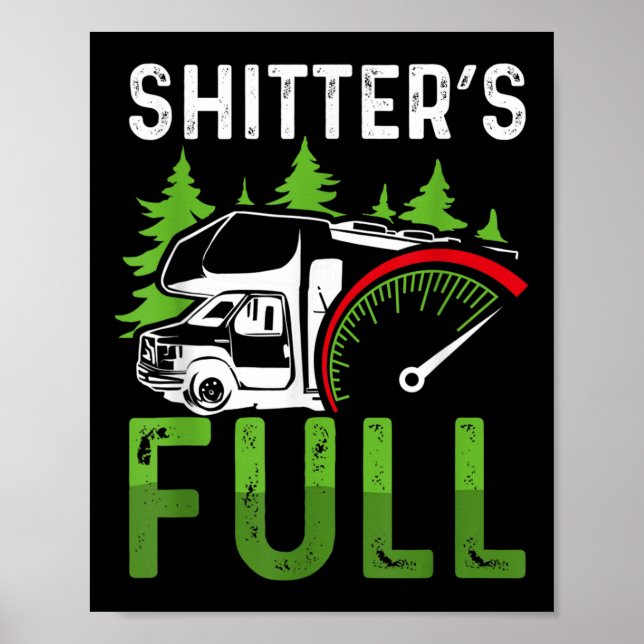 Motorhome Rv Camping Camper Ters Full  Poster (Front)