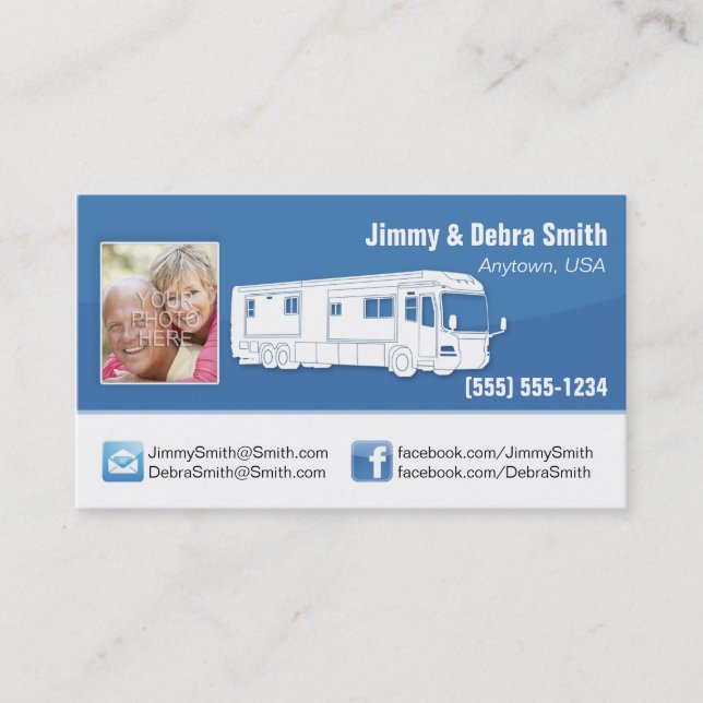Motorhome RV Couple Cards (Front)