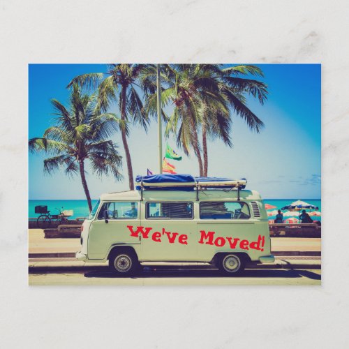 Motorhome RV in Miami Weve Moved Announcement Postcard