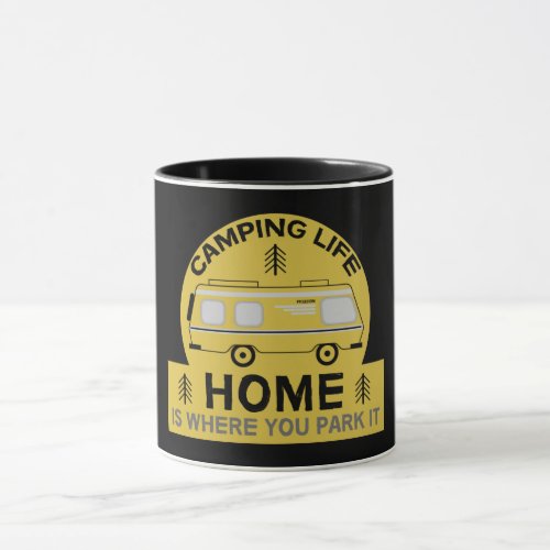 Motorhome  RV Motorhome  Camping Life Latte Mug 