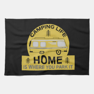 Motorhome   RV Motorhome   Camping Life Latte Mug  Kitchen Towel