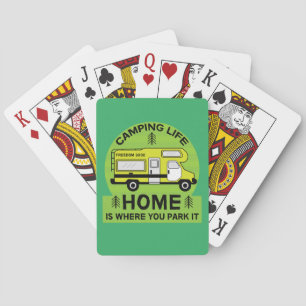 Motorhome RV Motorhome Camping Life Latte Mug Poker Cards